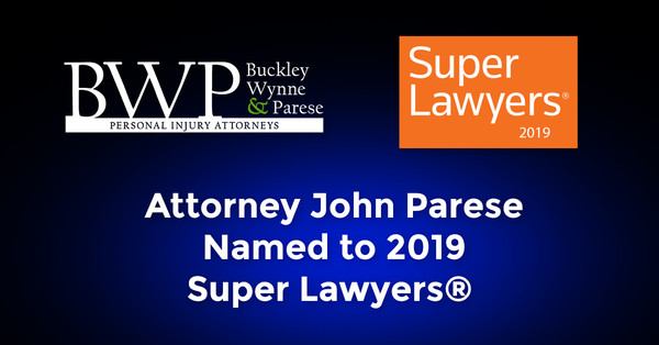 John Parese Ranked as Top Rated Personal Injury Attorney in New Haven By Super Lawyers 2019